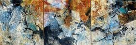 Honoring Joan  mixed media 24x72